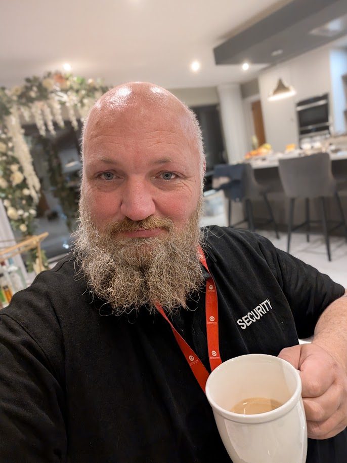 Kevin Stanley during a break on shift